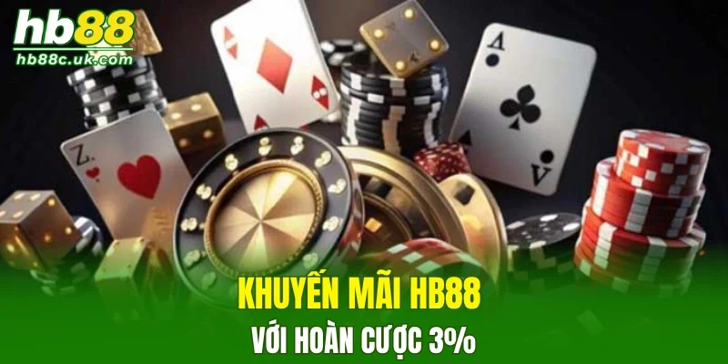 Khuyến mãi HB88 với hoàn cược 3%